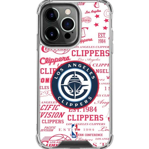 NBA Los Angeles Clippers Blast Logos iPhone 16 Pro Max Clear Case