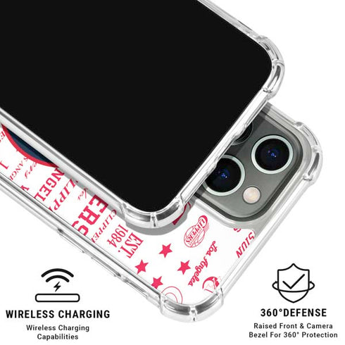 NBA Los Angeles Clippers Blast Logos iPhone 16 Pro Max Clear Case