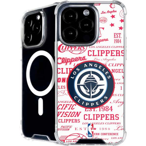 NBA Los Angeles Clippers Blast Logos iPhone 16 Pro Max MagSafe Case