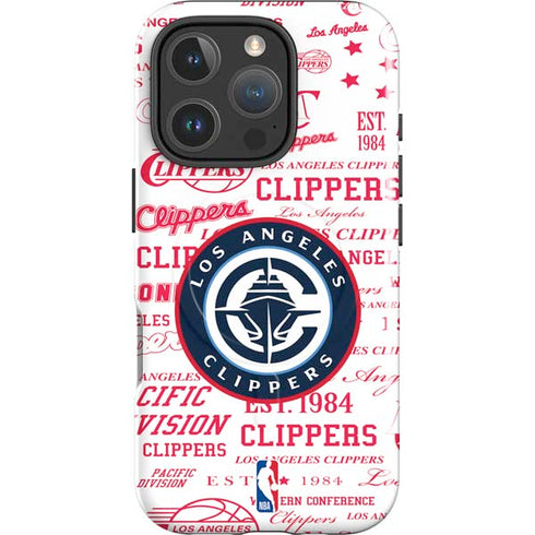 NBA Los Angeles Clippers Blast Logos iPhone 16 Pro Max Magsafe Impact Case