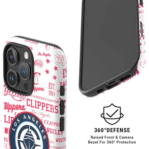 NBA Los Angeles Clippers Blast Logos iPhone 16 Pro Max Magsafe Impact Case