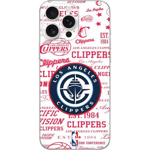NBA Los Angeles Clippers Blast Logos iPhone 16 Pro Max Skin