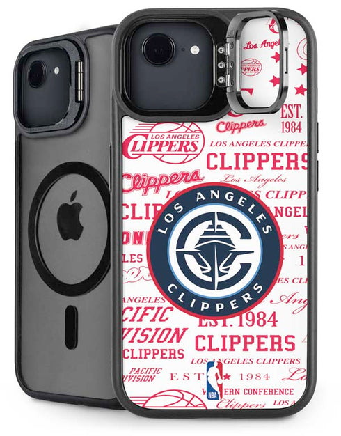 NBA Los Angeles Clippers Blast Logos iPhone 16e Kickstand Case