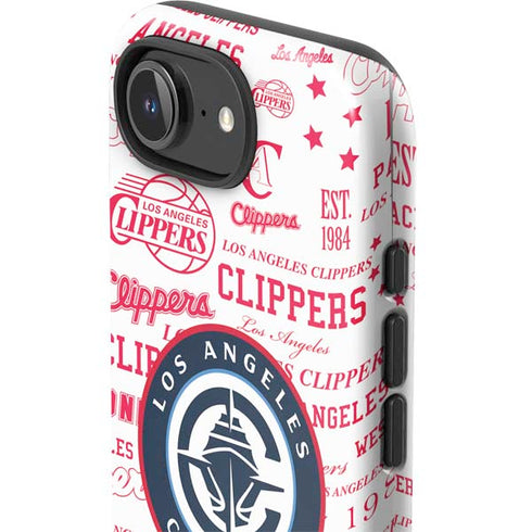 NBA Los Angeles Clippers Blast Logos iPhone 16e Impact Case