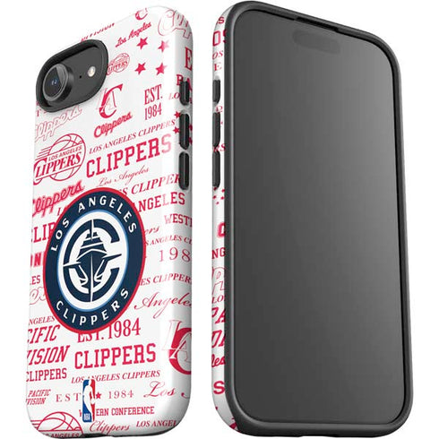 NBA Los Angeles Clippers Blast Logos iPhone 16e Impact Case
