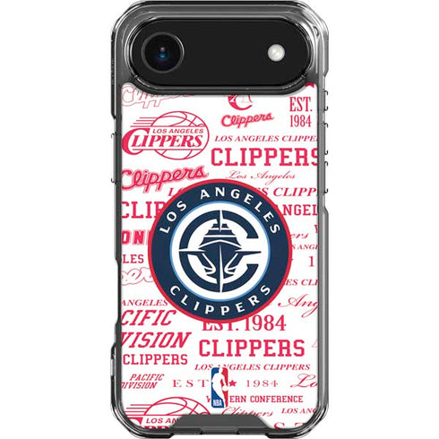 NBA Los Angeles Clippers Blast Logos iPhone 17 Air Clear Case