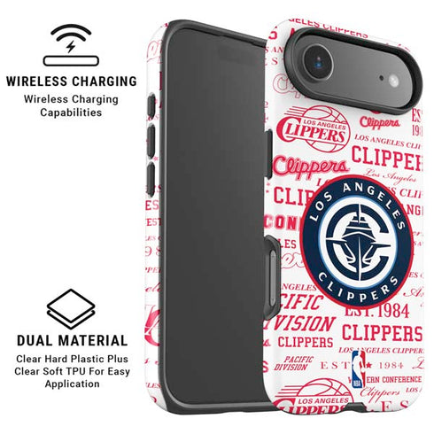 NBA Los Angeles Clippers Blast Logos iPhone 17 Air Magsafe Impact Case