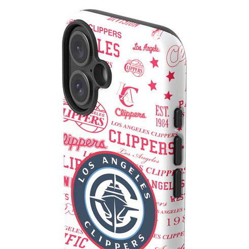 NBA Los Angeles Clippers Blast Logos iPhone 17 Impact Case