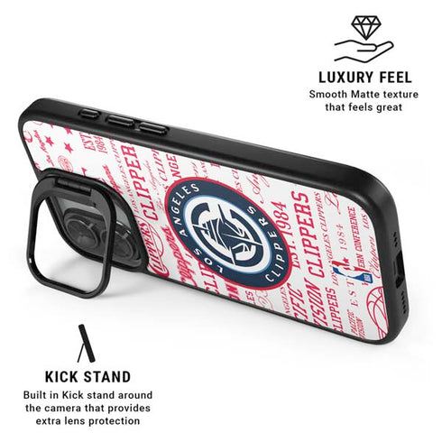 NBA Los Angeles Clippers Blast Logos iPhone 17 Kickstand Case