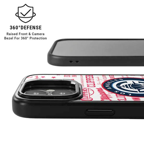 NBA Los Angeles Clippers Blast Logos iPhone 17 Kickstand Case