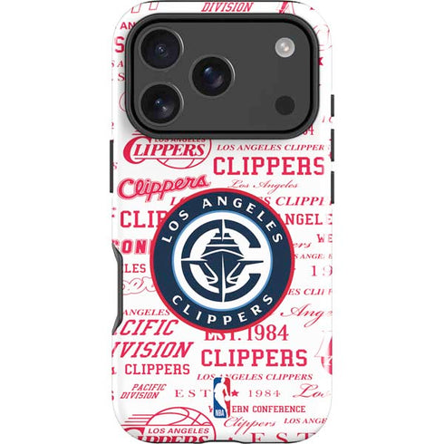 NBA Los Angeles Clippers Blast Logos iPhone 17 Pro Impact Case
