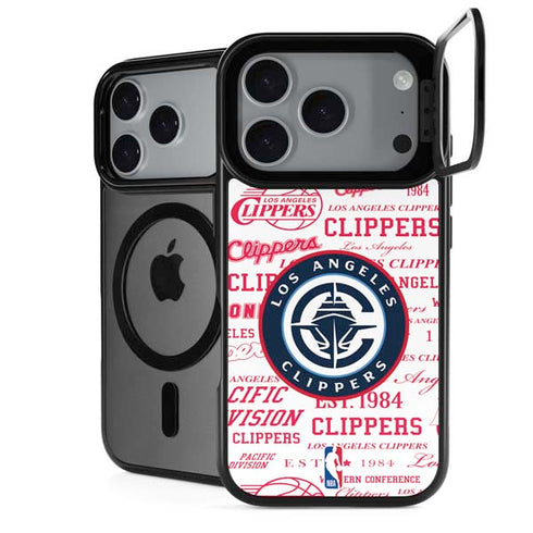 NBA Los Angeles Clippers Blast Logos iPhone 17 Pro Kickstand Case