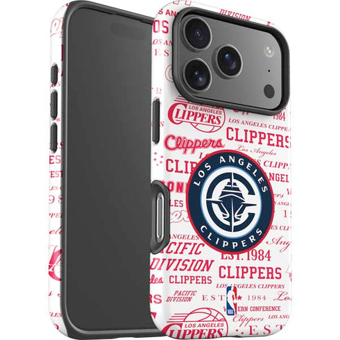 NBA Los Angeles Clippers Blast Logos iPhone 17 Pro Max Impact Case