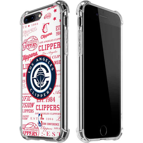 NBA Los Angeles Clippers Blast Logos iPhone 7/8 Plus Clear Case