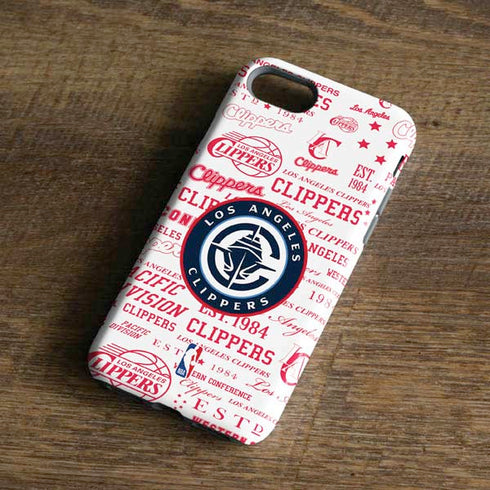 NBA Los Angeles Clippers Blast Logos iPhone 8 Pro Case