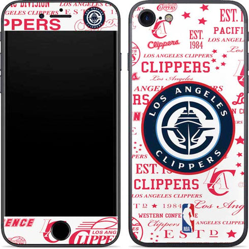 NBA Los Angeles Clippers Blast Logos iPhone 8 Skin