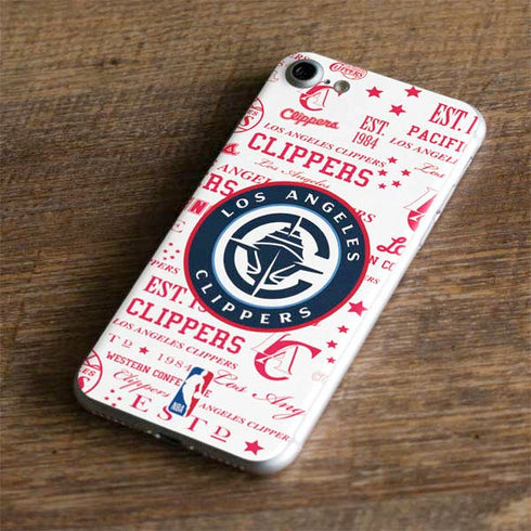 NBA Los Angeles Clippers Blast Logos iPhone 8 Skin