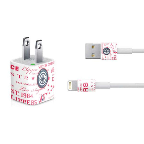 NBA Los Angeles Clippers Blast Logos iPhone Charger (5W USB) Skin