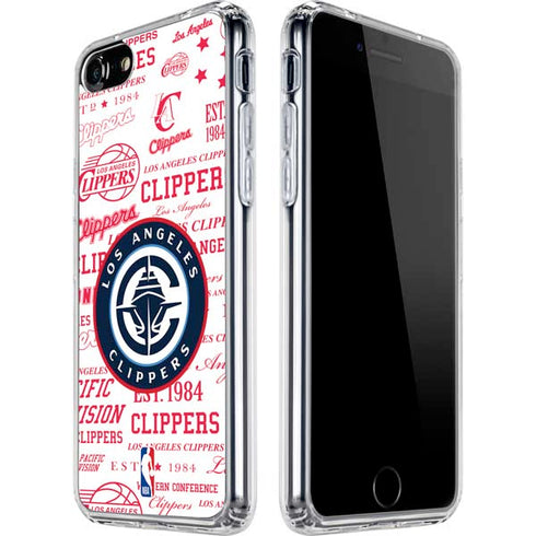 NBA Los Angeles Clippers Blast Logos iPhone SE (2nd & 3rd Gen) Clear Case