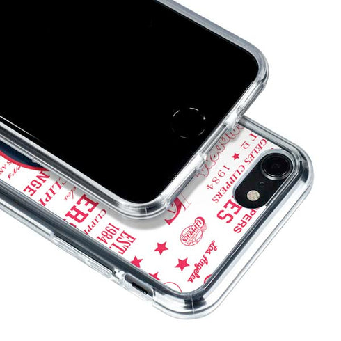 NBA Los Angeles Clippers Blast Logos iPhone SE (2nd & 3rd Gen) Clear Case