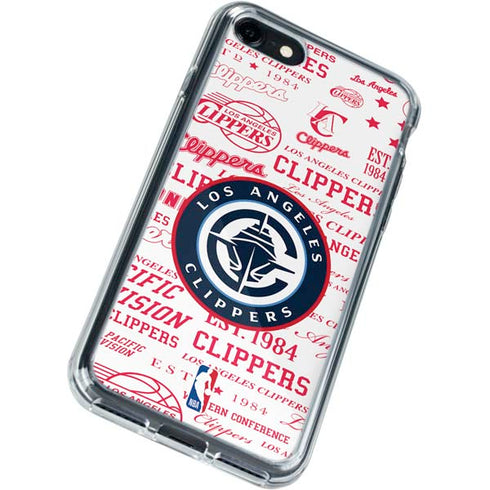 NBA Los Angeles Clippers Blast Logos iPhone SE (2nd & 3rd Gen) Clear Case