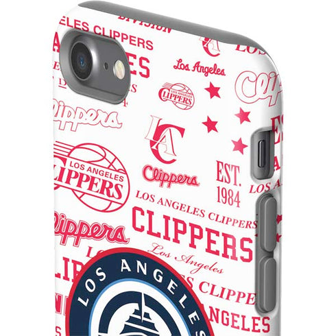 NBA Los Angeles Clippers Blast Logos iPhone SE (2nd & 3rd Gen) Pro Case
