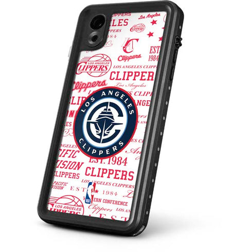 NBA Los Angeles Clippers Blast Logos iPhone XR Waterproof Case