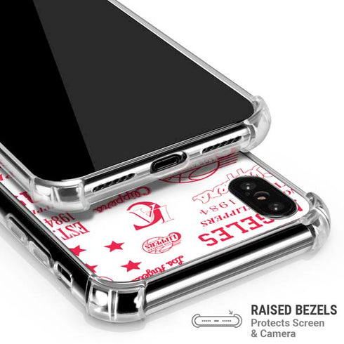 NBA Los Angeles Clippers Blast Logos iPhone XS Max Clear Case