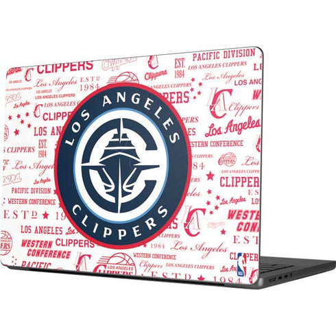NBA Los Angeles Clippers Blast Logos MacBook Pro 14in (2021-24) Skin