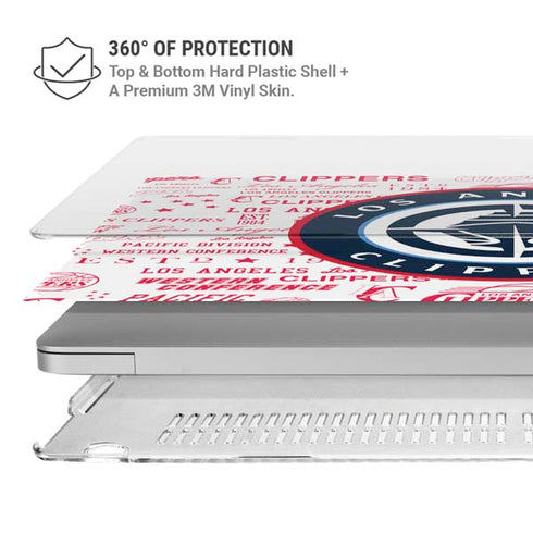 NBA Los Angeles Clippers Blast Logos MacBook Pro 15in (2016-19) Case plus Skin