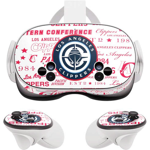 NBA Los Angeles Clippers Blast Logos Meta Quest 3S Skin
