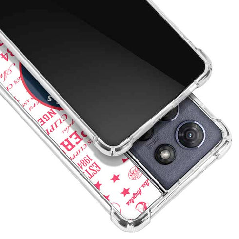 NBA Los Angeles Clippers Blast Logos Moto G 5G (2025) Clear Case