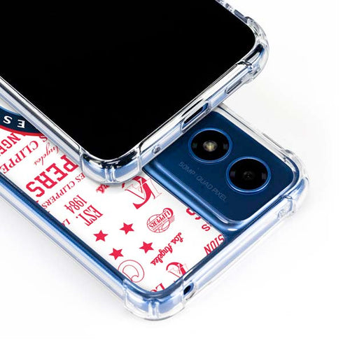 NBA Los Angeles Clippers Blast Logos Moto G 5G (2024) Clear Case