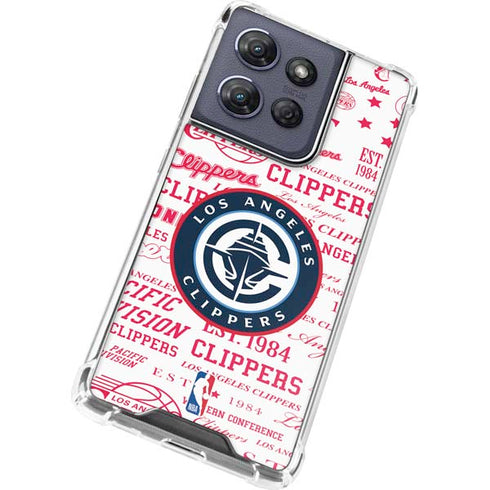 NBA Los Angeles Clippers Blast Logos Moto G Play 5G (2025) Clear Case