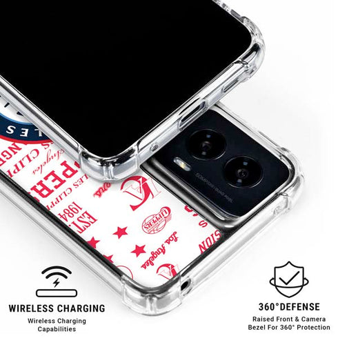 NBA Los Angeles Clippers Blast Logos Moto G Power 5G (2024) Clear Case