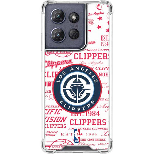 NBA Los Angeles Clippers Blast Logos Moto G Power 5G (2025) Clear Case