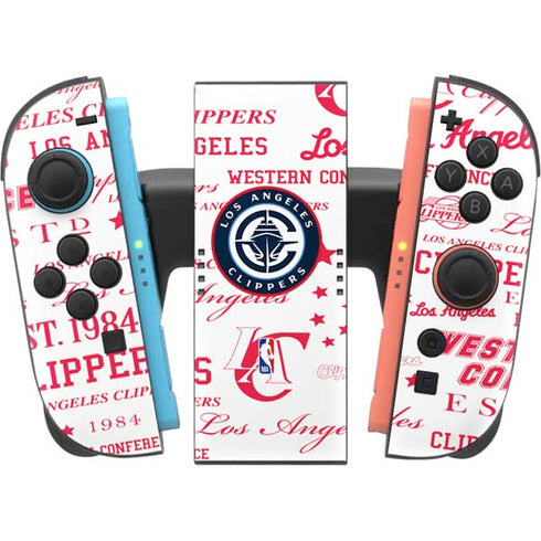 NBA Los Angeles Clippers Blast Logos Nintendo Switch 2 (2025) Joy-Con Controller Skin