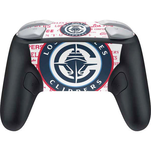 NBA Los Angeles Clippers Blast Logos Nintendo Switch 2 (2025) Pro Controller Skin