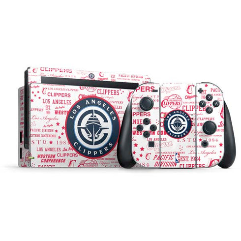 NBA Los Angeles Clippers Blast Logos Nintendo Switch Bundle Skin