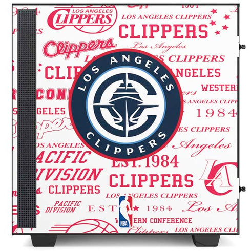 NBA Los Angeles Clippers Blast Logos NZXT H510 Compact ATX Mid-Tower Case Skin