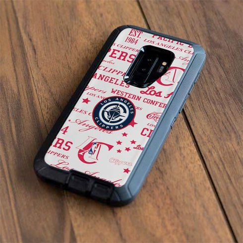 NBA Los Angeles Clippers Blast Logos Otterbox Defender Galaxy Skin