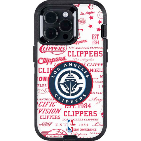 NBA Los Angeles Clippers Blast Logos Otterbox Defender iPhone Skin
