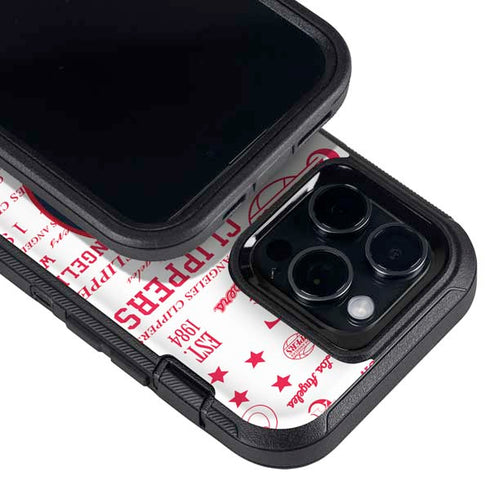 NBA Los Angeles Clippers Blast Logos Otterbox Defender iPhone Skin