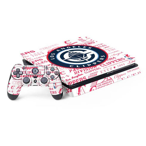 NBA Los Angeles Clippers Blast Logos PS4 Slim Bundle Skin