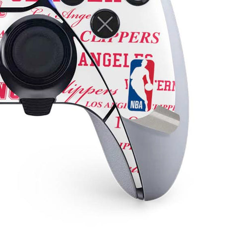 NBA Los Angeles Clippers Blast Logos PS5 DualSense Edge Pro Controller Skin