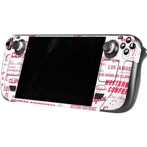NBA Los Angeles Clippers Blast Logos Steam Deck Handheld Gaming Computer OLED Skin