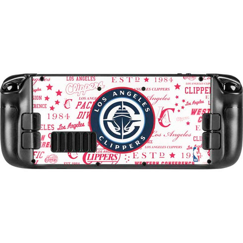 NBA Los Angeles Clippers Blast Logos Steam Deck Handheld Gaming Computer OLED Skin