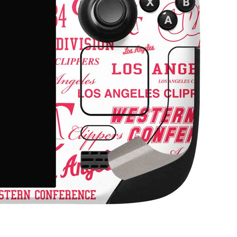 NBA Los Angeles Clippers Blast Logos Steam Deck Handheld Gaming Computer OLED Skin
