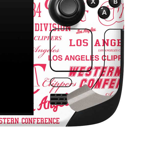 NBA Los Angeles Clippers Blast Logos Steam Deck Handheld Gaming Computer Skin