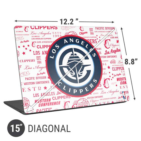 NBA Los Angeles Clippers Blast Logos Universal Laptop 15in (12.2 x 8.8in) Skin